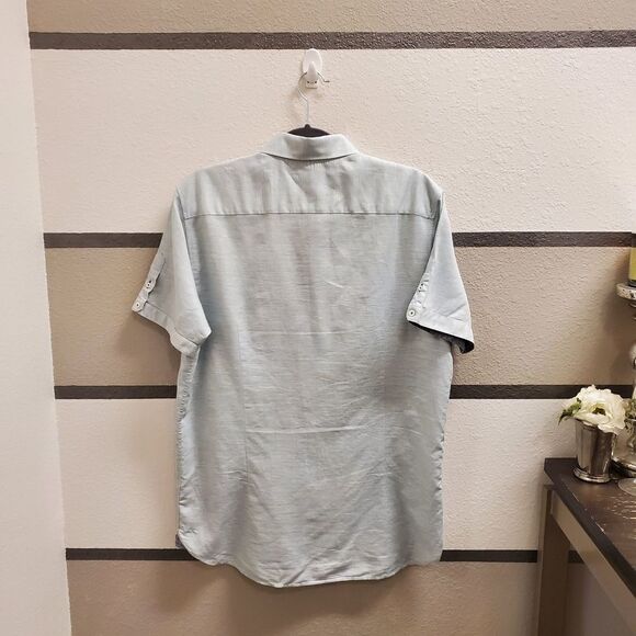 Ted Baker Short Sleeve Button Up Dress Shirt Sz 4 - Picture 2 of 3